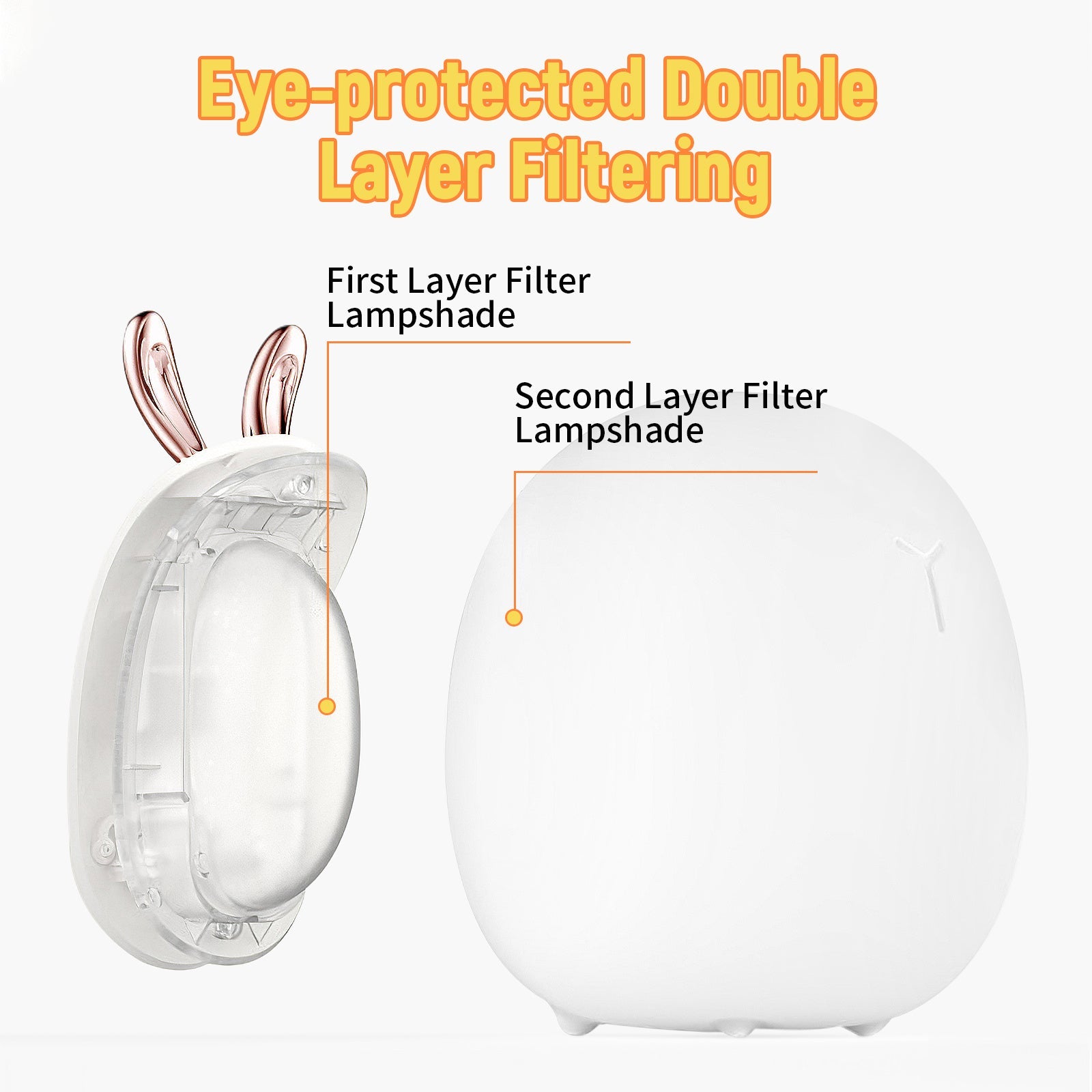 Baby Feeding, Changing, Creative, Rabbit, Elk Light, Silicone Light,