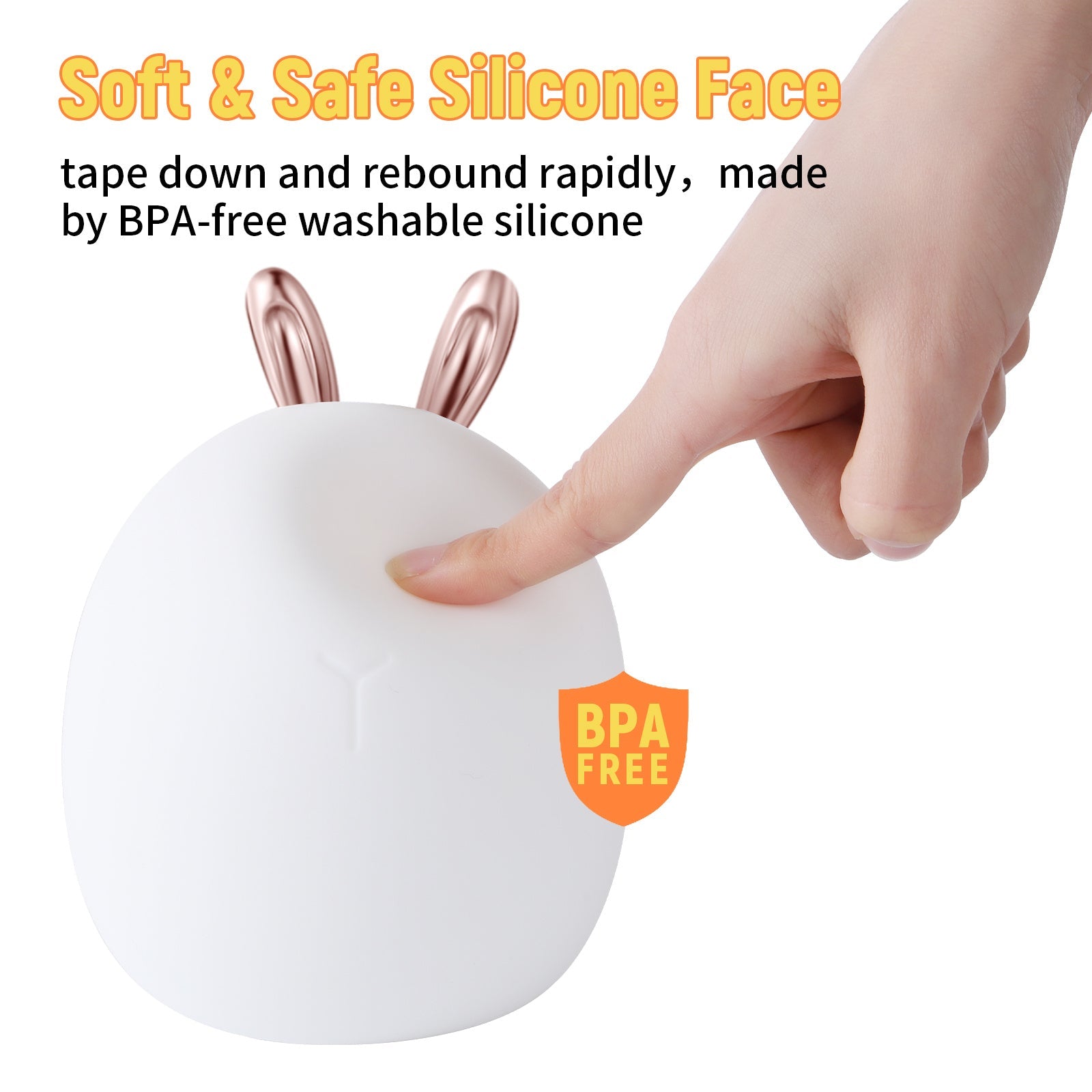 Baby Feeding, Changing, Creative, Rabbit, Elk Light, Silicone Light,
