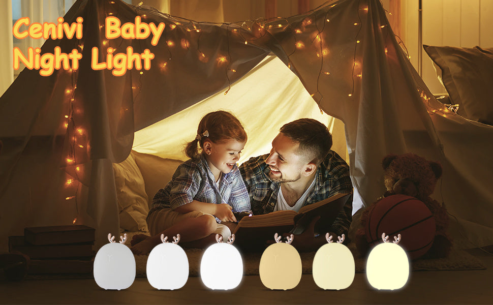 Baby Feeding, Changing, Creative, Rabbit, Elk Light, Silicone Light,
