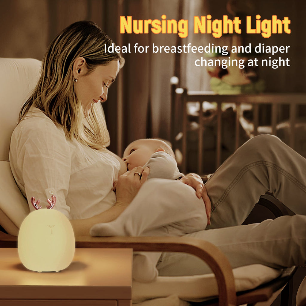 Baby Feeding, Changing, Creative, Rabbit, Elk Light, Silicone Light,
